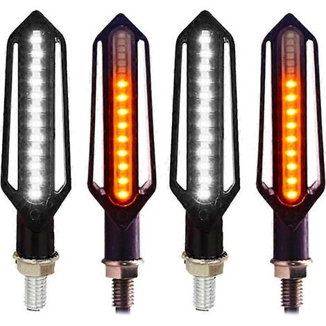 Clignotants à LED 24 LED pour moto, clignotant dynamique, feu stop/feux de jour, relais clignotant, feu stop (1/4)