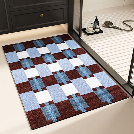 Tapis rectangulaire en terre de diatomées 50×80 cm, tapis absorbant pour entrée et salle de bain
