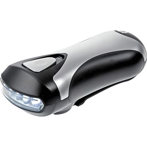 Lampe torche - ZL388/3 - 5 LED - Dynamo - Rechargeable - Noir