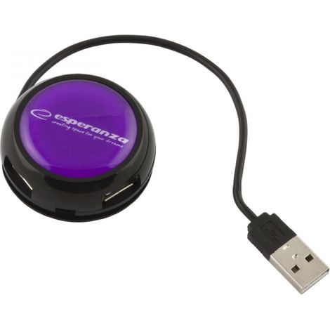 ES272F USB 2.0 Hub mit 4 Anschlüssen, Farbe: YOYO Purple (1/4)