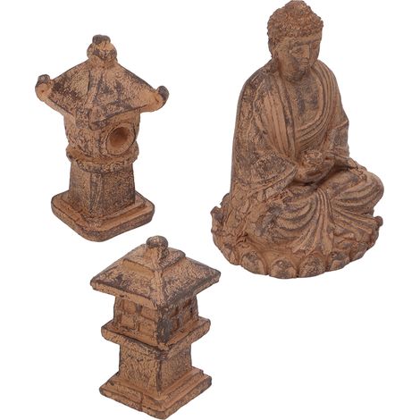 Statue de Bouddha en Méditation, Assis avec Phare, Décor de Bureau et Maison, Idée Cadeau Zen (1/5)