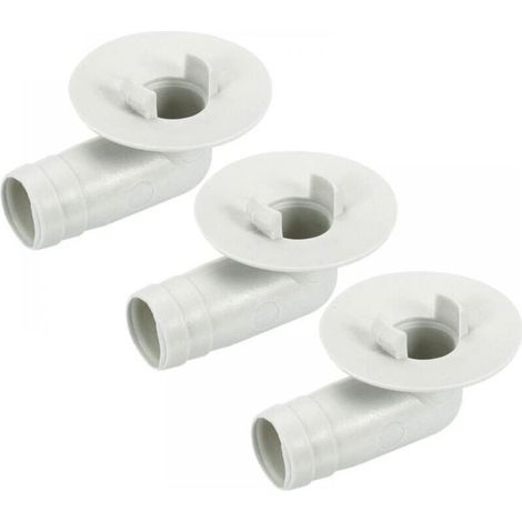 Raccord de tuyau de vidange pour climatiseur split/fenêtre – Lot de 3 pièces blanches en caoutchouc, hauteur 51 mm (1/5)