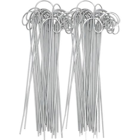 Lot de 60 Crochets pour étiquettes de Plantes pour L'extérieur, en Acier Inoxydable, Marqueurs de Jardin, Piquet, Antirouille, Porte-étiquette de Jardin pour Pot de Fleur, (1/5)