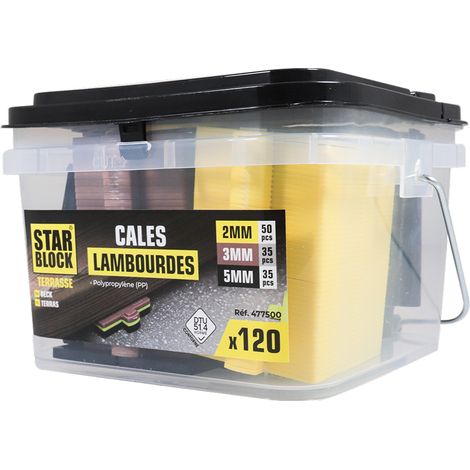 Cale pour lambourdes terrasse 2-3-5 mm - STARBLOCK 477500 (1/4)