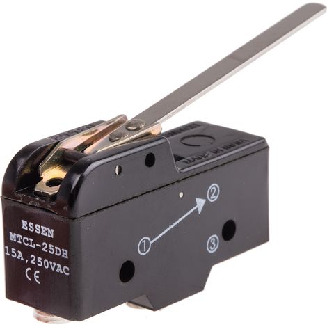 Microrupteur RS PRO Levier, 1 RT, 15 A, Vis 250V c.a. ( Prix pour 1 ) (1/2)