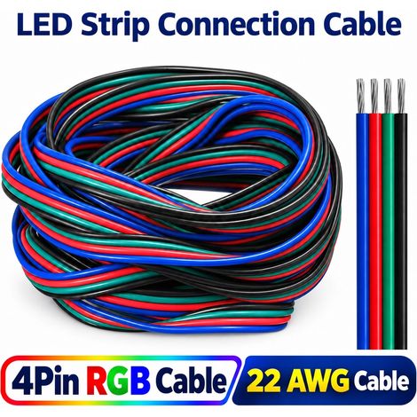 Cavo per Strisce LED RGB 4 Pin 22 AWG 0,34 mm² 1 Metro (1/5)