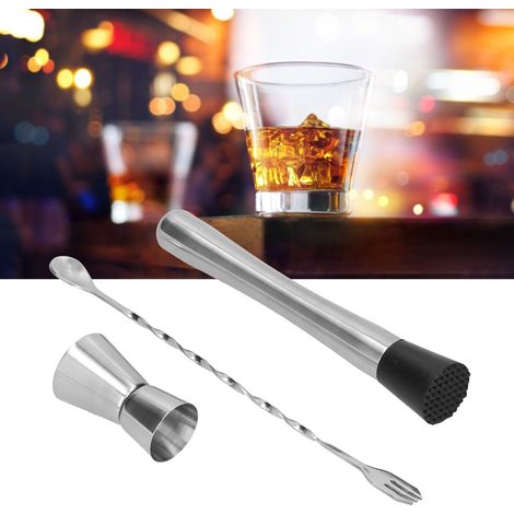 [Jigger] + [Löffel] + [Stößel] Set + [Barzubehör] + [Edelstahl] + [160 ml] + [3-teilig] (1/5)
