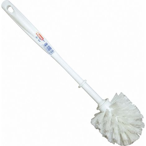 Weiße Kugel-WC-Bürste aus gewelltem Polypropylen (1/2)