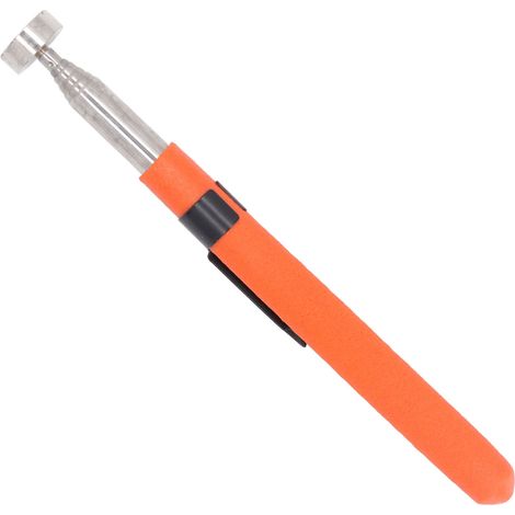 Barre aimantée télescopique rétractable, outil de récupération portable avec clip pince, poignée caoutchouc, forte force de traction 3,6 kg, extracteur magnétique flexible pour bricolage et atelier. (1/5)