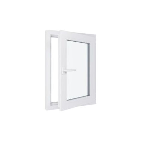 Finestra in PVC - Triplo vetro - Bianco - 600 mmx800 mm cm