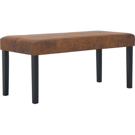 Maison Exclusive - Sitzbank 106 cm Braun Wildleder-Optik