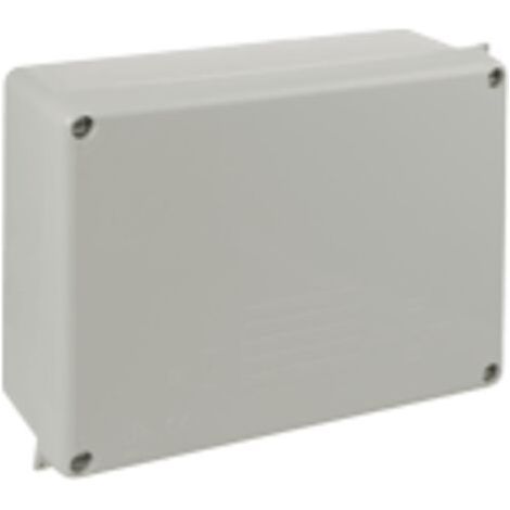 Rechteckiger wasserdichter Anschlusskasten ohne Konen IP65/IK08 220x170x80mm/230x180x88mm mit Verschlussdeckel mit grauen Schrau