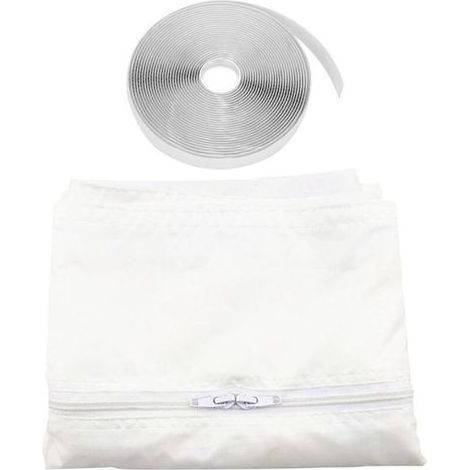 Tissu joint 400cm pour climatisation fenêtre porte, tissu de calfeutrage kit climatiseur mobile portes et fenêtres isolation fraîcheur installation simple et pratique, fenêtres 400x40 CM Crezuo (1/4)