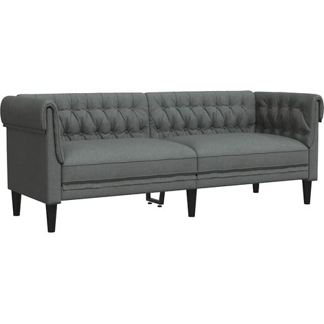 Sofá Gris oscuro 201,5 x 74,5 x 74,5 cm Poliéster vidaXL