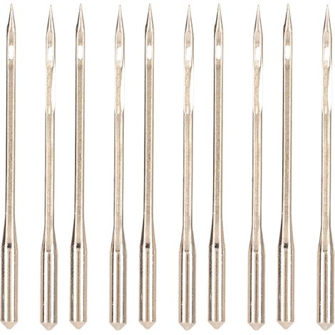 Lot de 10 aiguilles pour machines à coudre industrielles en acier (compatibles avec les modèles GK35 2C/GK35 6/GK35 6A/GK35 8/GK68 2/80800Cx250)