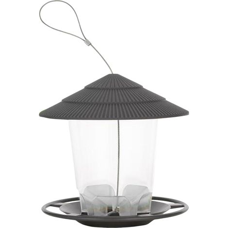 Distributeur Automatique Pour Oiseaux - Réservoir 1,4 kg - Protection Contre Pluie Et Soleil - Convient Graines Grandes Et Petites (1/5)