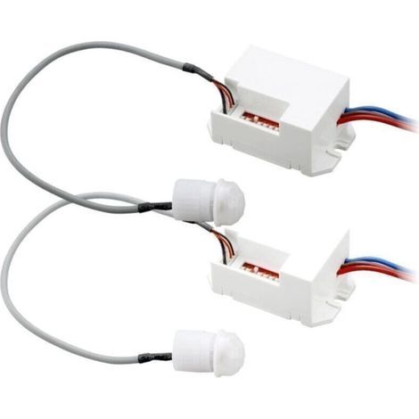BUNTHAUS Lot de 2 Détecteurs de Mouvement Encastrable Infrarouge IP65
