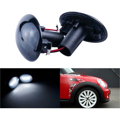 Kit Freccia Laterale a Led Side Marker Lente Nero Fume Luce Bianco Per Mini R56 R57 R58 R59 2007-2013 (1/3)