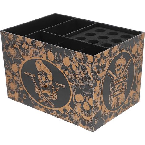 Boîte de rangement pour outils de coiffure : ciseaux de salon, peignes, etc.-16.30X11.50X10.50CM-Black