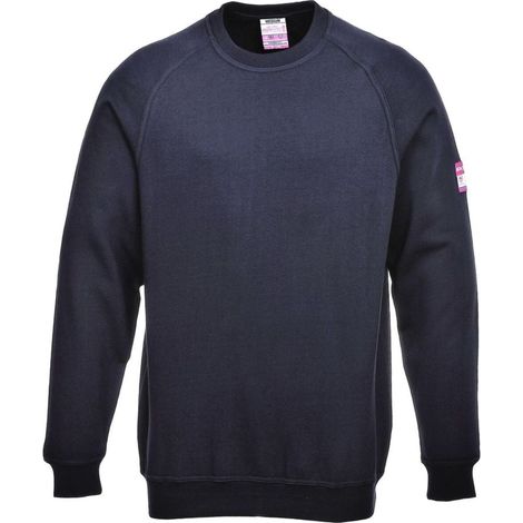 Sweat Shirt Retardateur de flammes et Antistatique Portwest manches longues ATEX Marine L (1/2)
