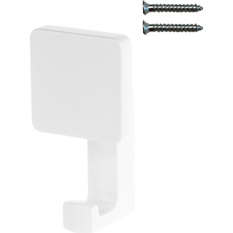 Colgador de pared cuadrado con sistema de montaje invisible, blanco mate, Riex XV25 (1/5)