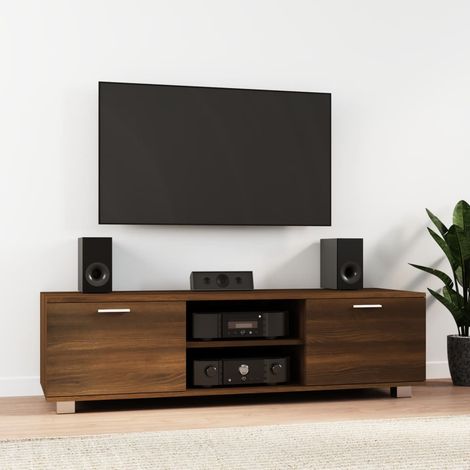 Meuble TV pour Salon - Armoire TV Chêne marron 140x40,5x35 cm Bois d'ingénierie BV940797 - BonneVie (1/5)
