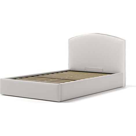 letto piazza e mezza contenitore "moon" in ecopelle bianco 120x190 cm (1/4)