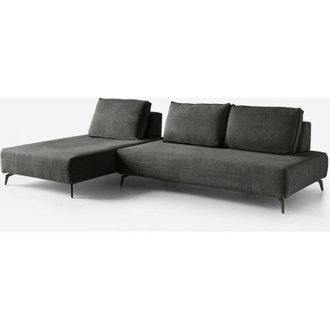 Divano modulare angolare 3 posti sfoderabile Made in Italy Campiglio A - Grigio Scuro (1/5)