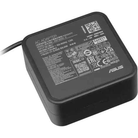 Adaptador de corriente para portátil Asus de 65 W y 19 V, conector de 3 pines y 5,5 mm