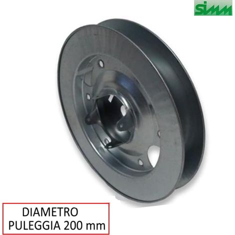 PULEGGIA DIAMETRO 200 MM PER RULLO LEGNO (1/2)