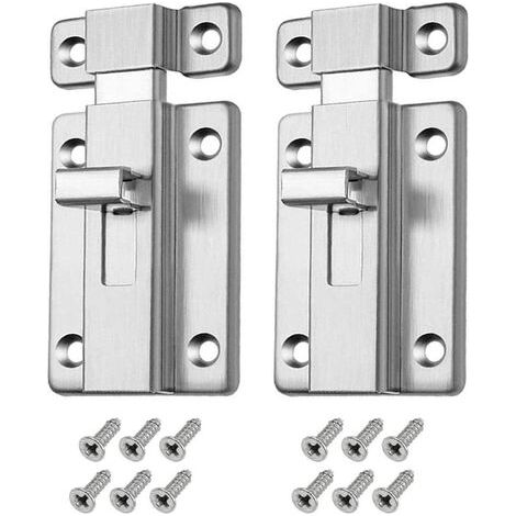Verrou de porte coulissante intérieur, cadenas en acier inoxydable pour chambre, salle de bain, toilettes, meubles et grenier