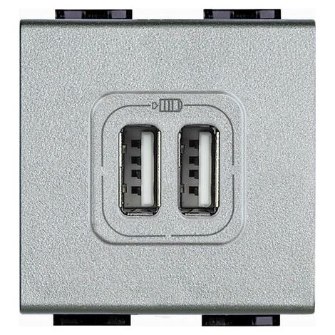 Bticino Living Light NT4285C2 LL - caricatore USB 2 prese tech (1/2)