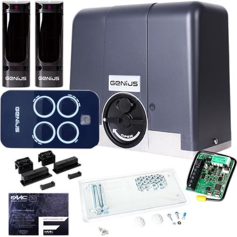 Kit Genius Blizzard 900 pour portails coulissants de 900 kg (1/3)