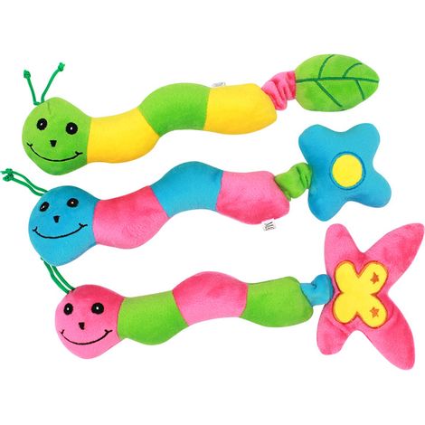 Ensemble de 3 accessoires pour animaux de compagnie : peluche coccinelle tricolore avec son, BB (1/5)