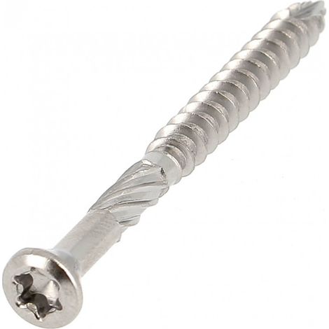 Vis pour Terrasse Bois Durs TF Bombée Torx 5X80 Inox Aisi 410