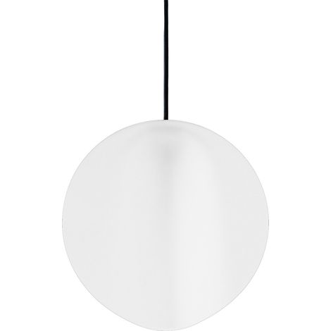 Sirio Lampada a sospensione a LED di design in ceramica bianca con diffusore in policarbonato opale, luce calda 2700K, 8W, diametro 24 cm, IP40