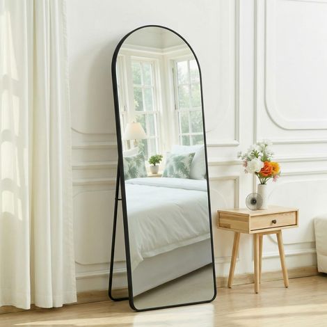 Grand Miroir sur Pied Noir 162x50 cm (1/5)
