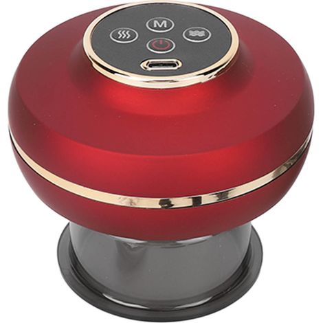 Lot intelligent ventouse massageur à chaud pour thérapie ventouse, 3 niveaux de température, appareil de massage musculaire pour épaules, dos, abdomen, machine de soin corporel (1/5)