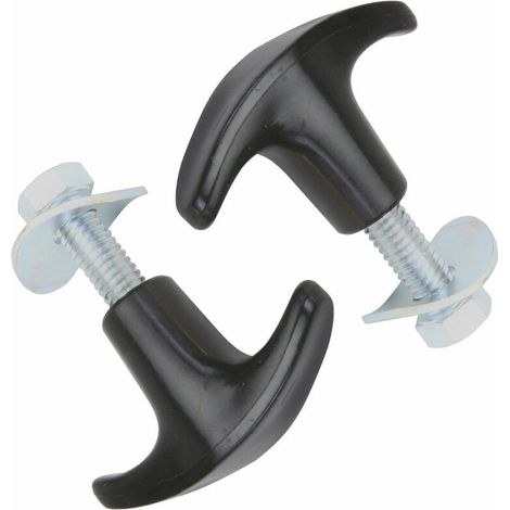 2x vis de mancheron serrage manuel rapide tête plastique acier blocage brancard tondeuse tracteur (1/2)