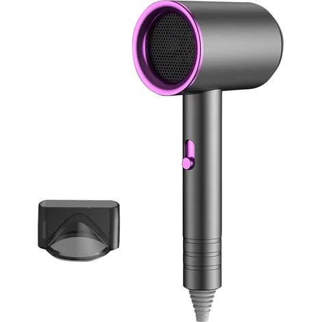 Secador de pelo de 800 W, secador profesional con 4 temperaturas y 3 velocidades, cable de 1,8 m, protección contra sobrecalentamiento, apto para uso en peluquerías y en el hogar. (1/5)