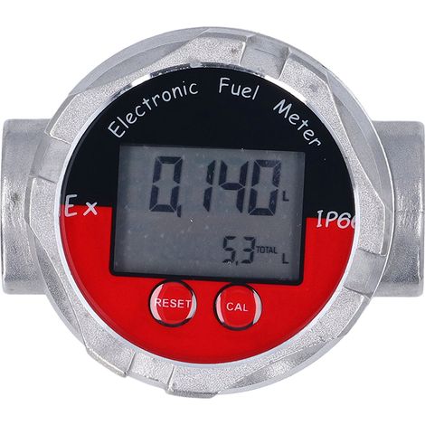 Débitmètre turbine numérique 1 pouce avec écran LCD, jauge de débit haute précision pour diesel, essence et eau, pression max 20MPa (1/5)