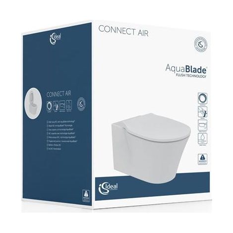 Combi-Pack Ideal Standard Connect Air Wand-Tiefspül-WC, AquaBlade & WC-Sitz Softclose, weiß - K876801 (1/5)