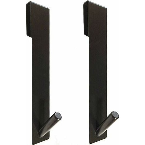 Duschhaken, 2er Set Edelstahl Duschhaken Glasduschwand Schwarze Duschhaken zum Aufhängen Glaswandhaken mit Polsterschutz (1/2)