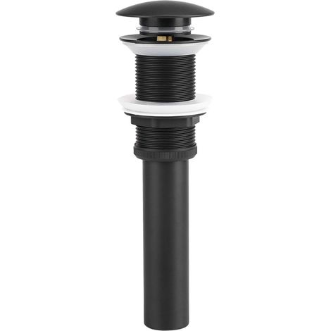 Noyau pop-up de vidange noir laiton pour vasque et lavabo (1/5)