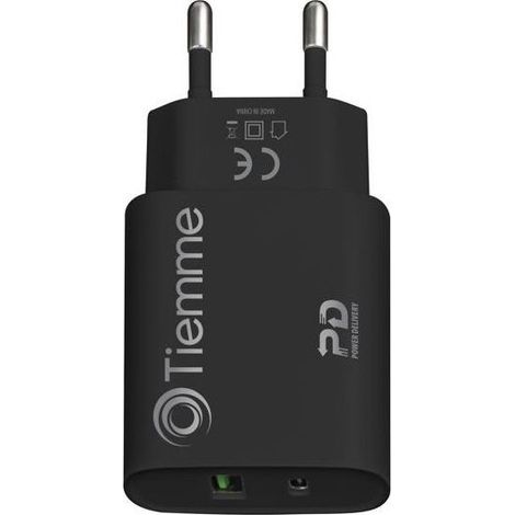 Cargador de batería 2 USB-A/C Potencia 20W 3640 Tiemme