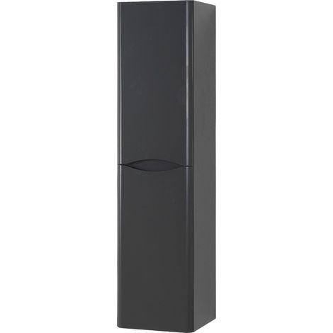 Colonna bagno sospesa 140 cm antracite 2 ante reversibili Zen (1/5)
