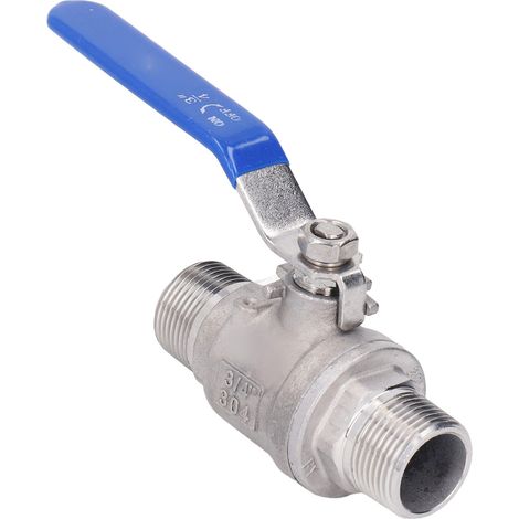 Kugelhahn aus Edelstahl 304, 3/4 Zoll NPT, 2 Außengewinde, manuell, gerade Bohrung, Sanitäranschluss (1/5)