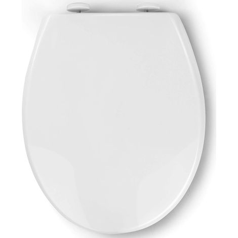 WC-Sitz mit Absenkautomatik, WC-Sitz mit Schnellverschluss, einfache Montage von oben, O-Form (1/5)