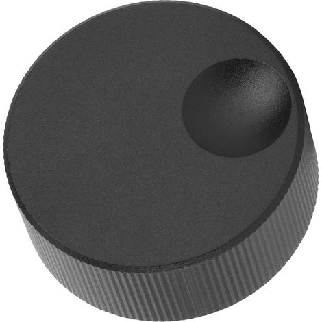 Bouton de réglage du volume 32 x 13 mm, en aluminium massif noir mat, pour potentiomètre de 6 mm (1/5)