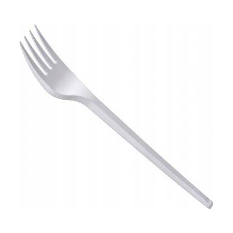 Forchette di plastica monouso, bianche, 100 pezzi